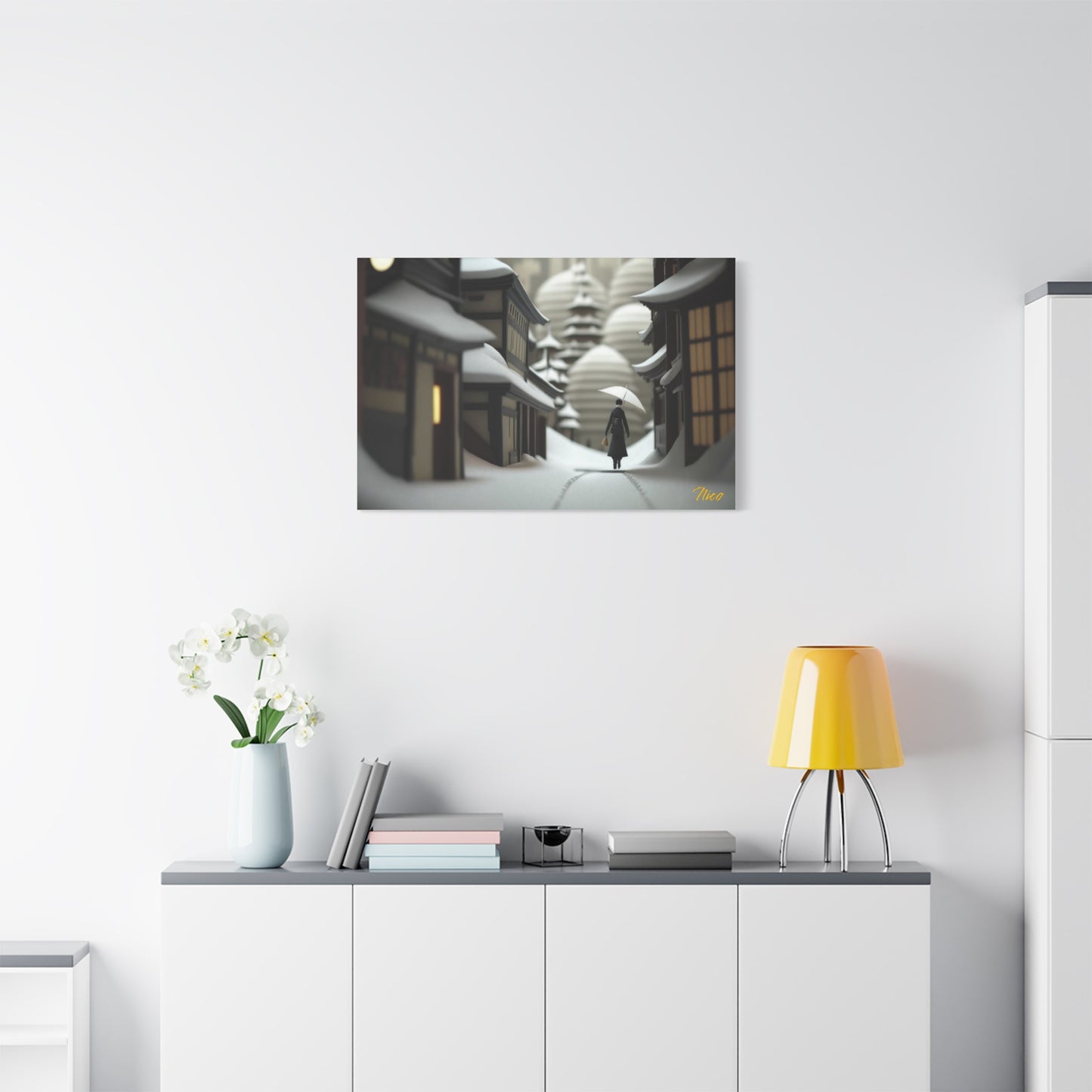 I Wish It Would Snow Series Print #4 - Streched Matte Extended Canvas Print, 1.25" Thick