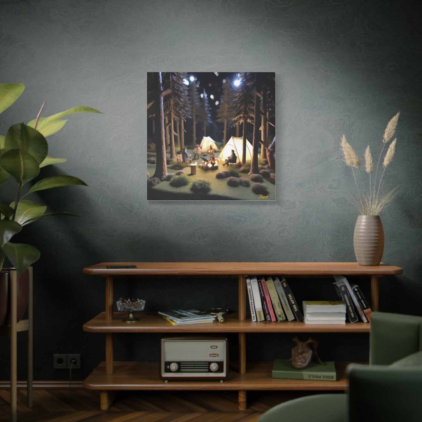 Under The Starry Skies Series Print #7 - Streched Matte Canvas Print, 1.25" Thick