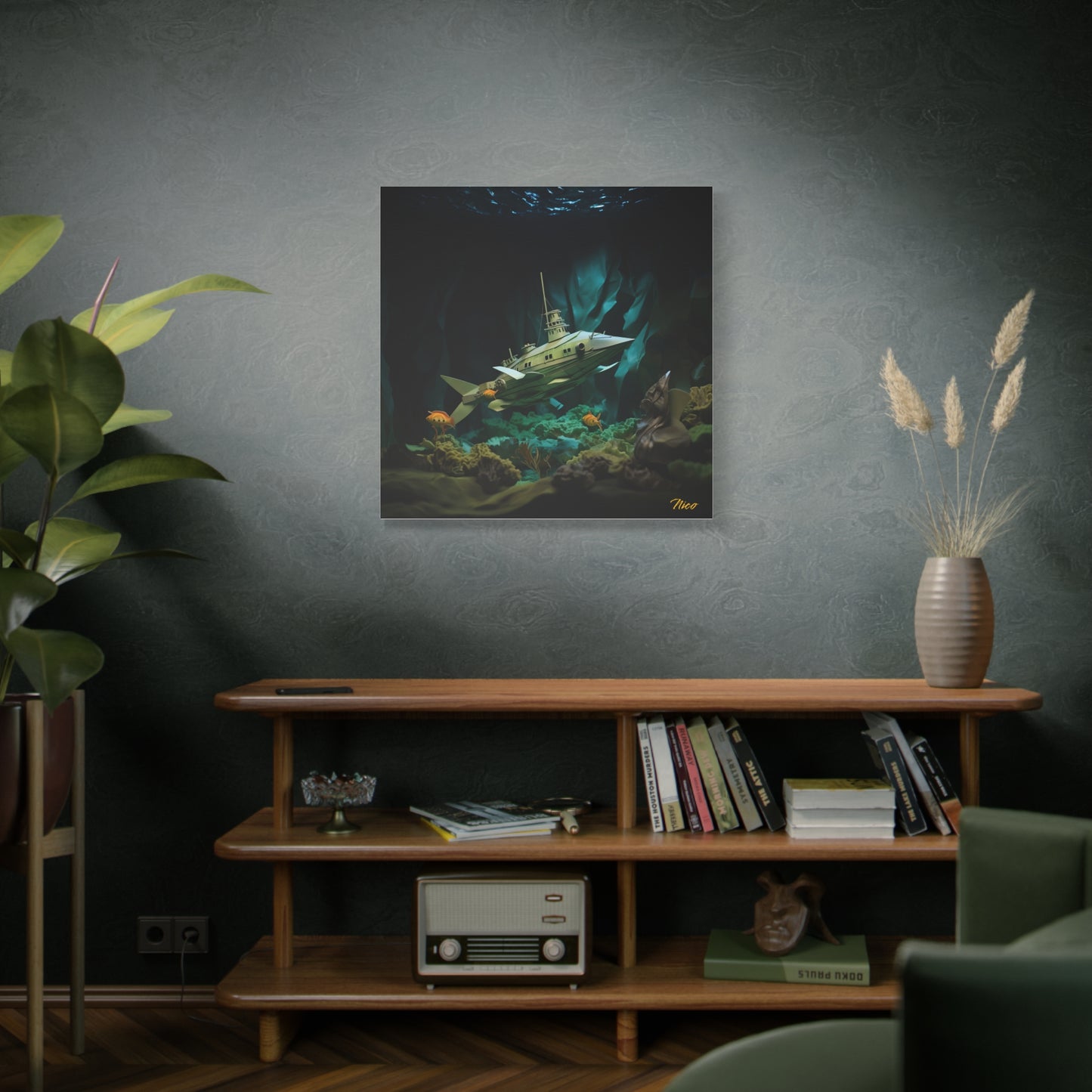 20,000 Leagues Under The Sea Series Print #8 - Streched Matte Canvas Print, 1.25" Thick