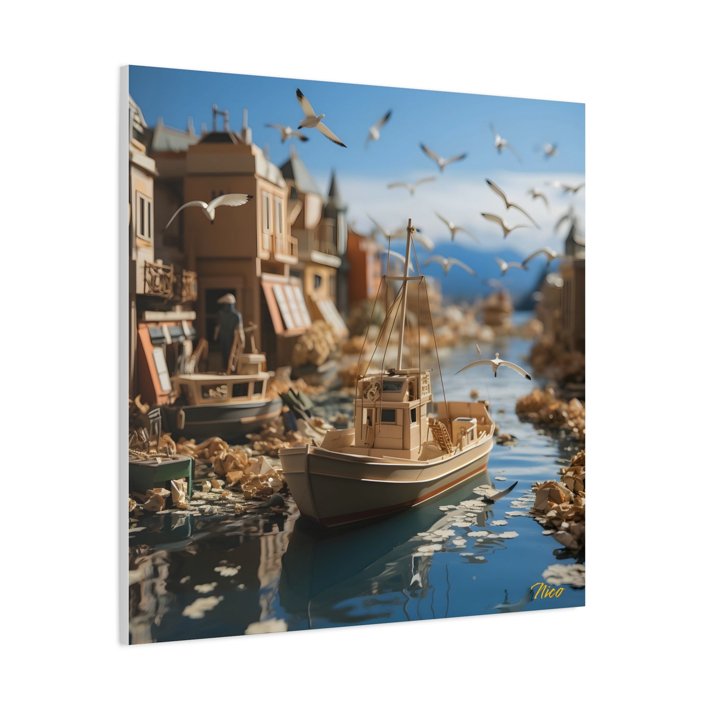 On The Docks By The Bay Series Print #3 - Streched Matte Canvas Print, 1.25" Thick