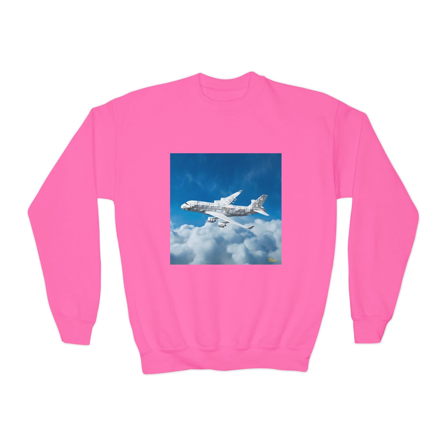 Frequent Flyer Miles Series Print #5 Youth Crewneck Sweatshirt