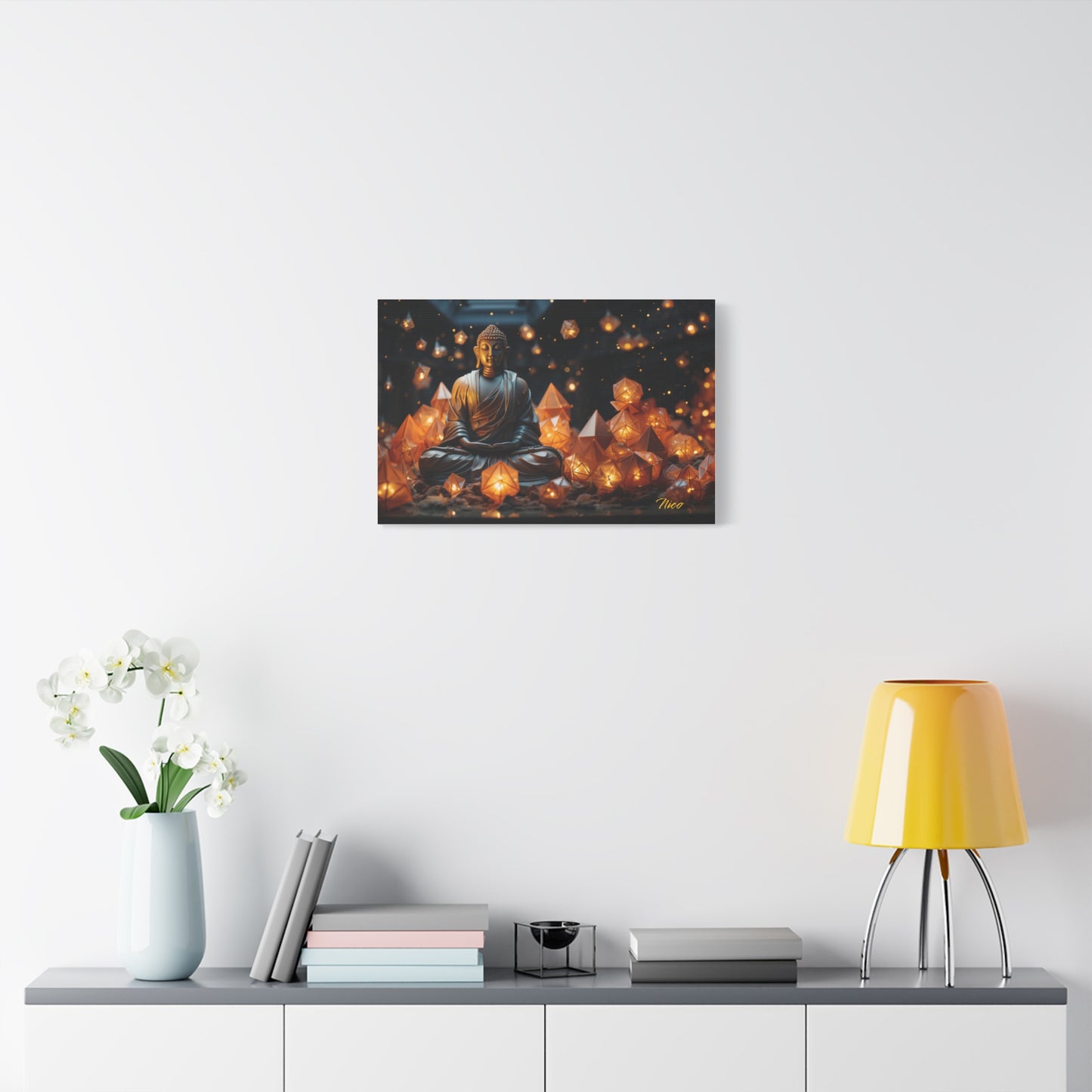 Ascending Buddha Series Print #10 - Streched Matte Canvas Print, 1.25" Thick