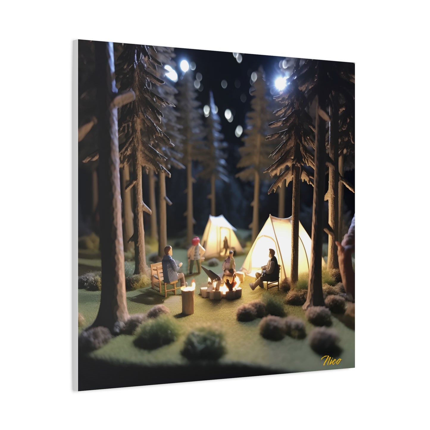 Under The Starry Skies Series Print #7 - Streched Matte Canvas Print, 1.25" Thick