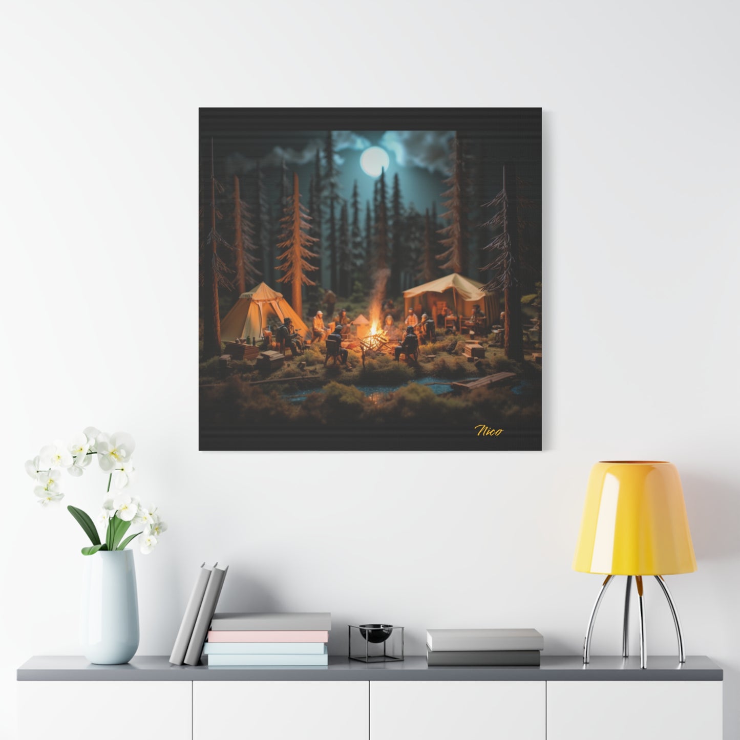 Under The Starry Skies Series Print #8 - Streched Matte Canvas Print, 1.25" Thick