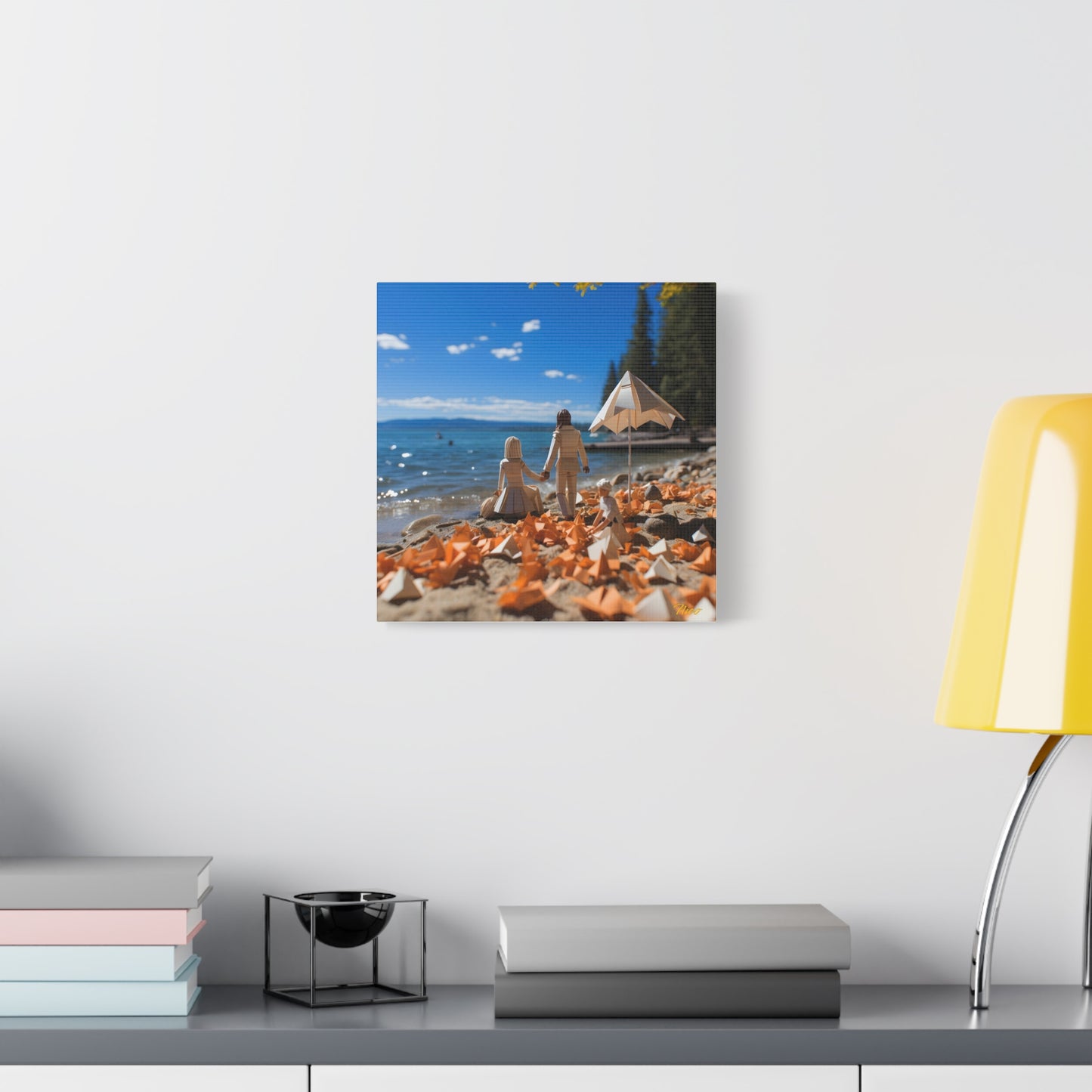 Atop The Mountain Lakeshore Series Print #5 - Streched Matte Canvas Print, 1.25" Thick