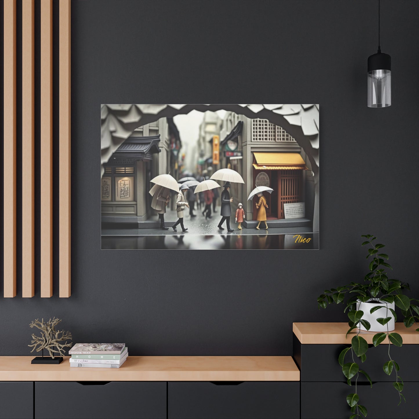 Rainy Days And Mondays Series Print #1 - Streched Matte Extended Canvas Print, 1.25" Thick