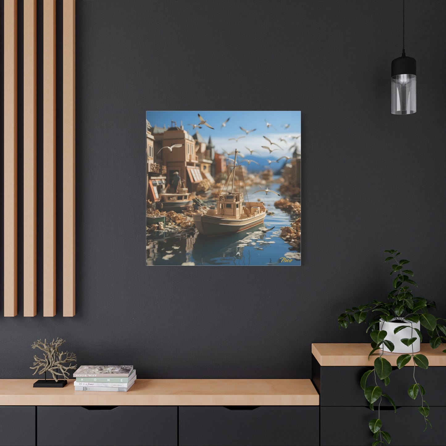 On The Docks By The Bay Series Print #3 - Streched Matte Canvas Print, 1.25" Thick