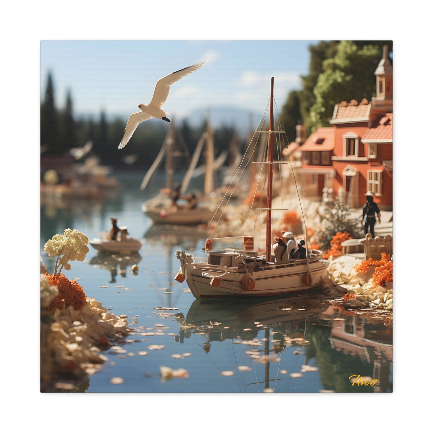 On The Docks By The Bay Series Print #6 - Streched Matte Canvas Print, 1.25" Thick