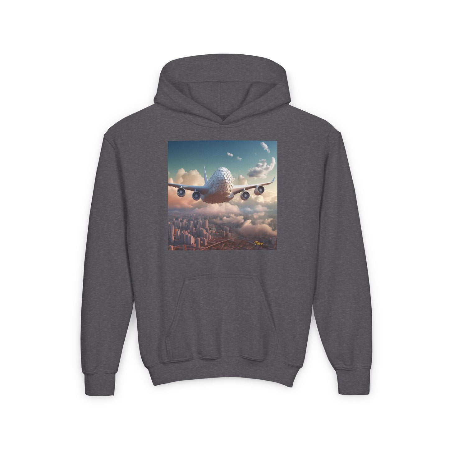 Frequent Flyer Miles Series Print #1 Youth Heavy Blend Hooded Sweatshirt