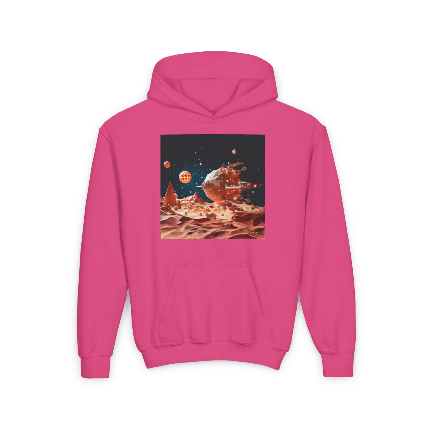 Elons' Dream Series Print #5 Youth Heavy Blend Hooded Sweatshirt