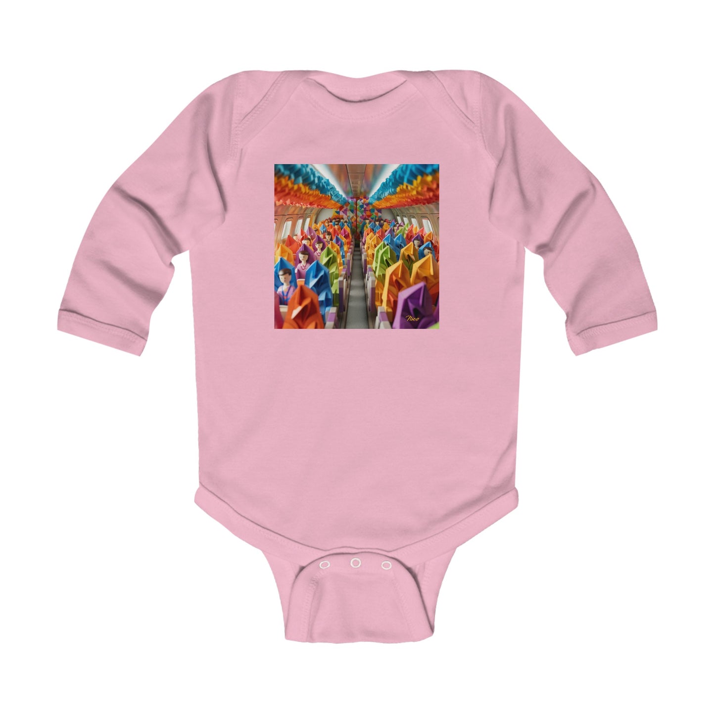 Frequent Flyer Miles Series Print #8 Infant Long Sleeve Bodysuit