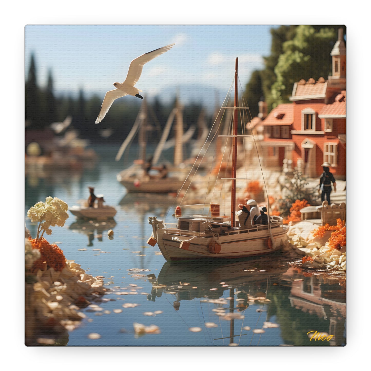 On The Docks By The Bay Series Print #6 - Streched Matte Canvas Print, 1.25" Thick
