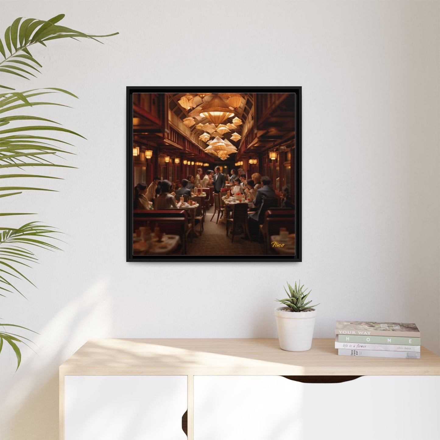 Orient Express Series Print #8 - Black Framed Canvas Print
