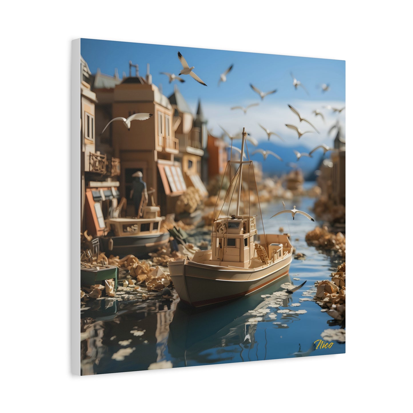 On The Docks By The Bay Series Print #3 - Streched Matte Canvas Print, 1.25" Thick