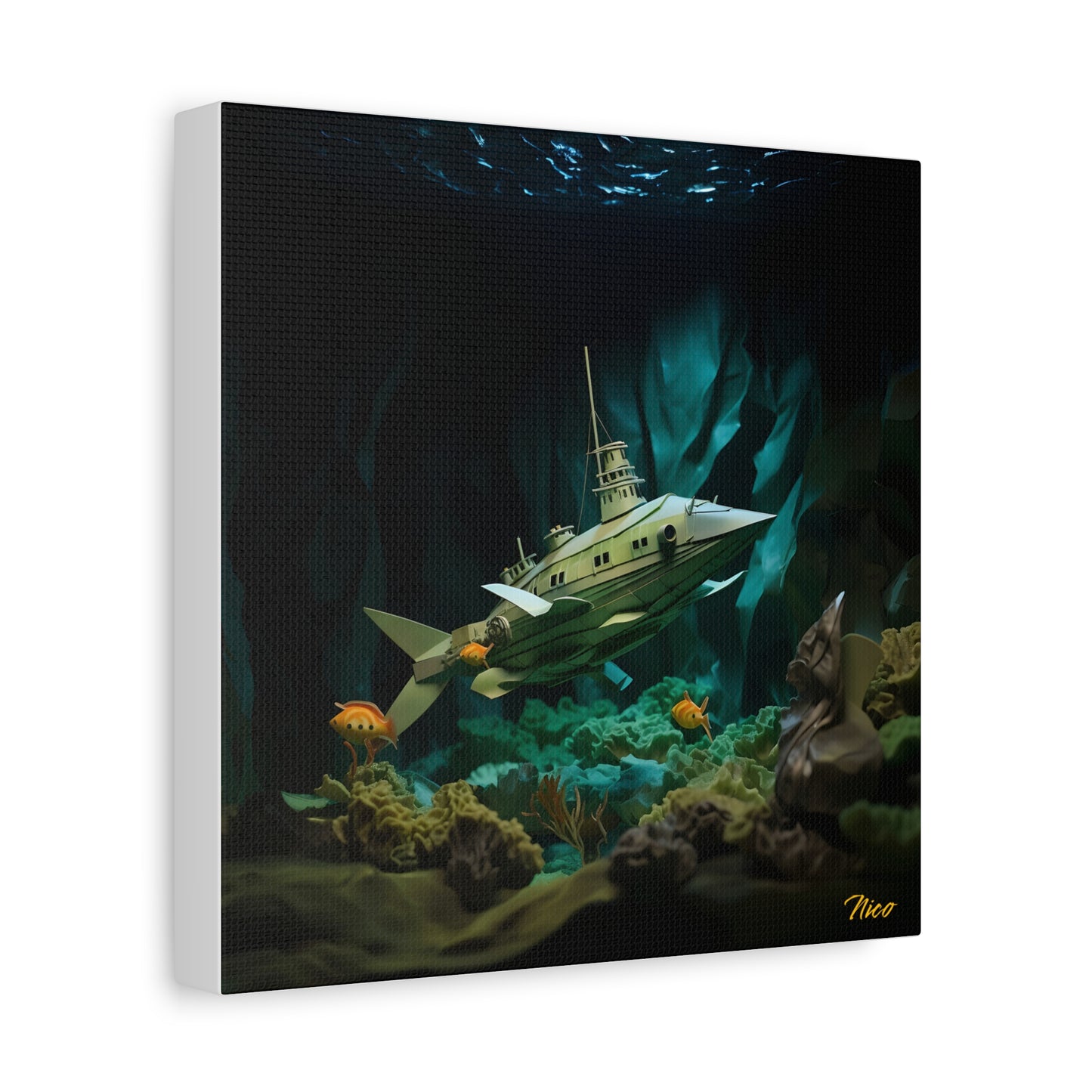 20,000 Leagues Under The Sea Series Print #8 - Streched Matte Canvas Print, 1.25" Thick
