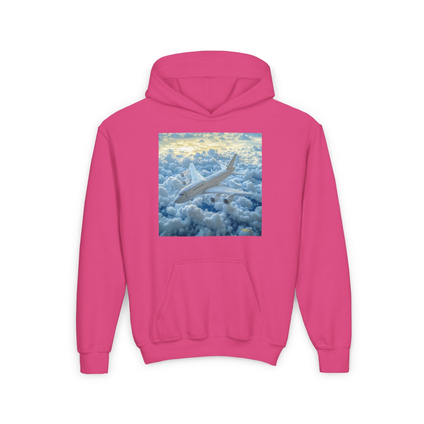 Frequent Flyer Miles Series Print #10 Youth Heavy Blend Hooded Sweatshirt