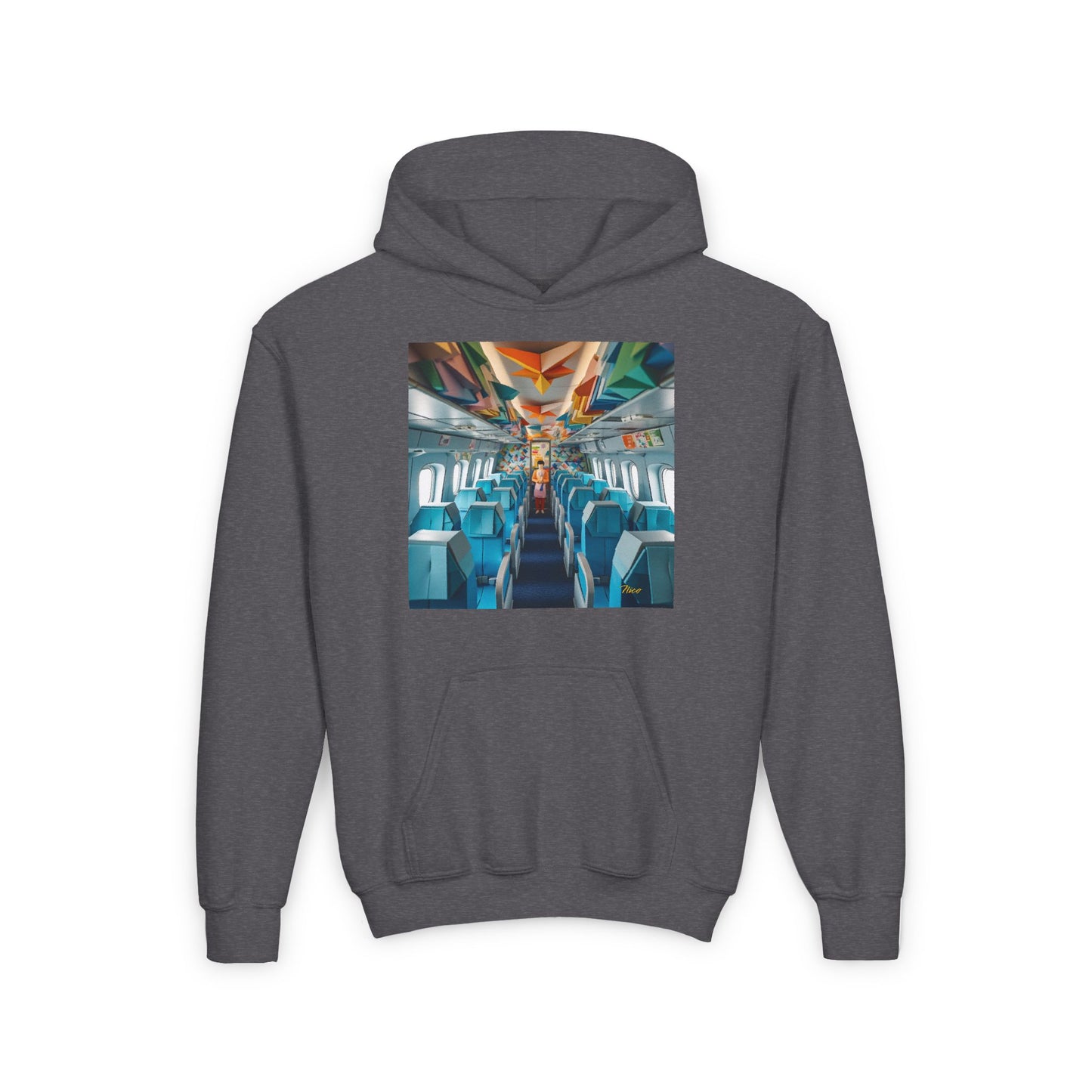 Frequent Flyer Miles Series Print #6 Youth Heavy Blend Hooded Sweatshirt