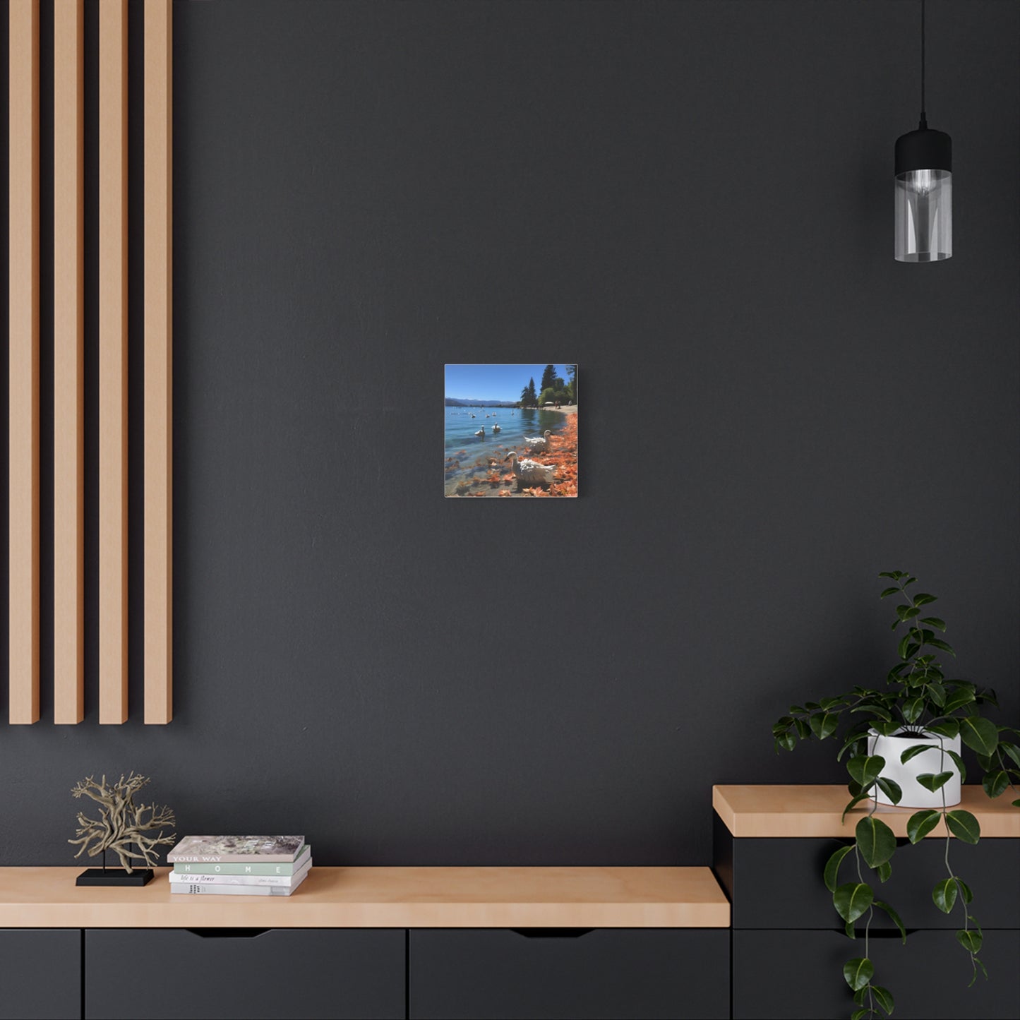 Atop The Mountain Lakeshore Series Print #2 - Streched Matte Canvas Print, 1.25" Thick