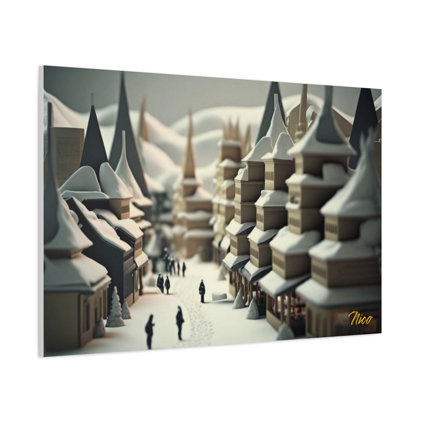 I Wish It Would Snow Series Print #1 - Streched Matte Extended Canvas Print, 1.25" Thick