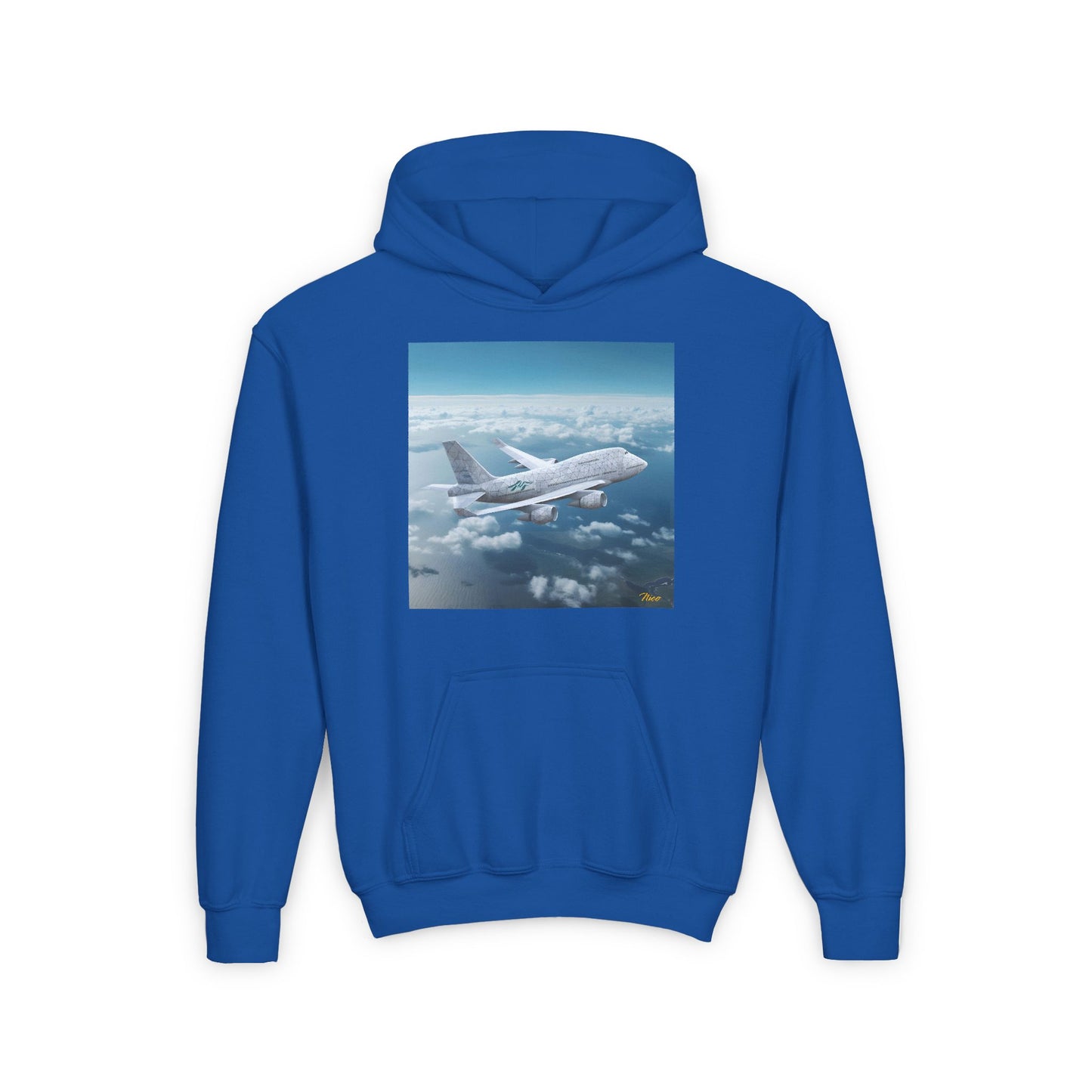 Frequent Flyer Miles Series Print #3 Youth Heavy Blend Hooded Sweatshirt