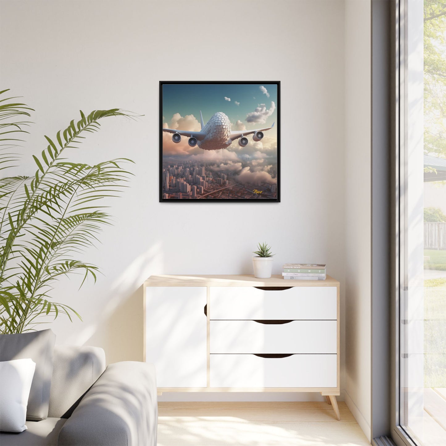 Frequent Flyer Miles Series Print #1 - Black Framed Canvas Print