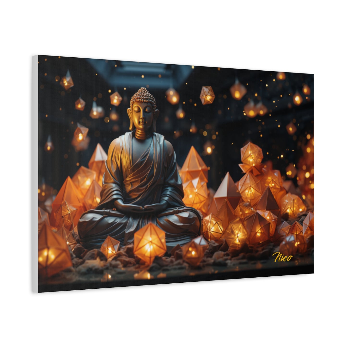 Ascending Buddha Series Print #10 - Streched Matte Canvas Print, 1.25" Thick