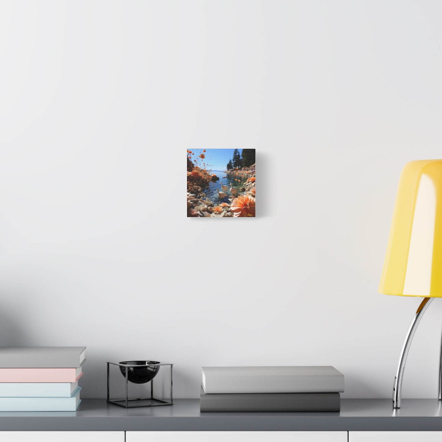 Atop The Mountain Lakeshore Series Print #4 - Streched Matte Canvas Print, 1.25" Thick