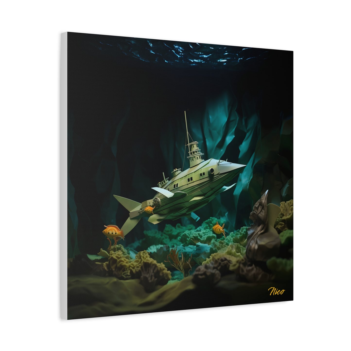 20,000 Leagues Under The Sea Series Print #8 - Streched Matte Canvas Print, 1.25" Thick