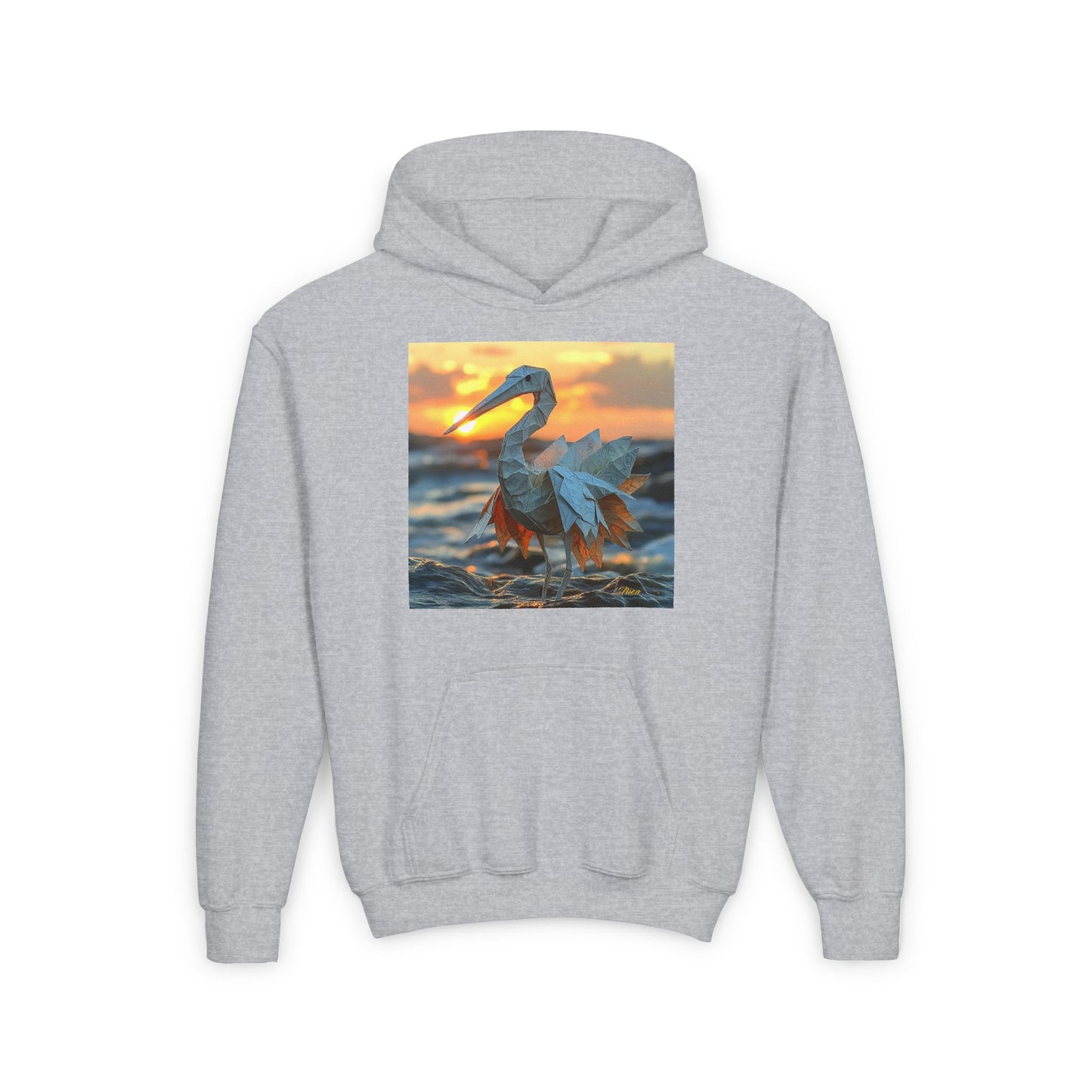 By The Seaside Series Print #1 Youth Heavy Blend Hooded Sweatshirt