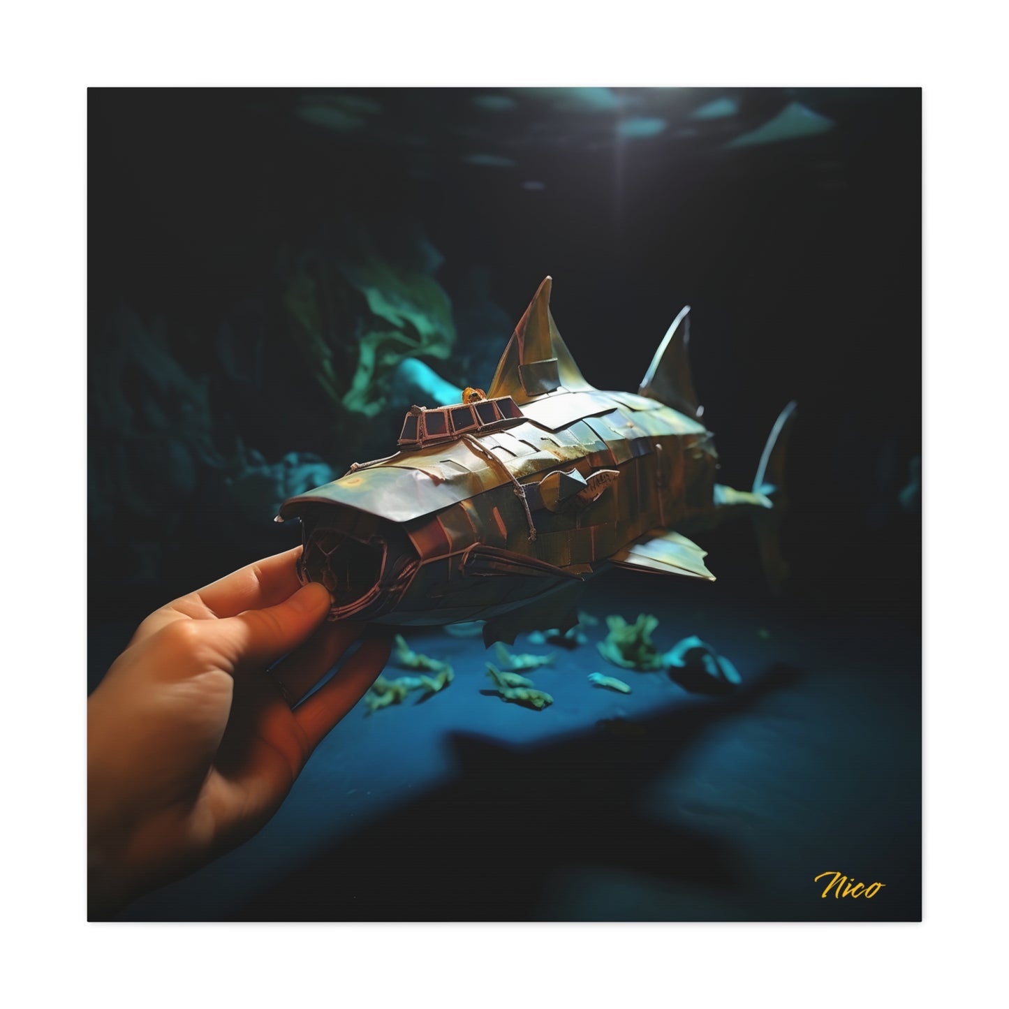 20,000 Leagues Under The Sea Series Print #4 - Streched Matte Canvas Print, 1.25" Thick