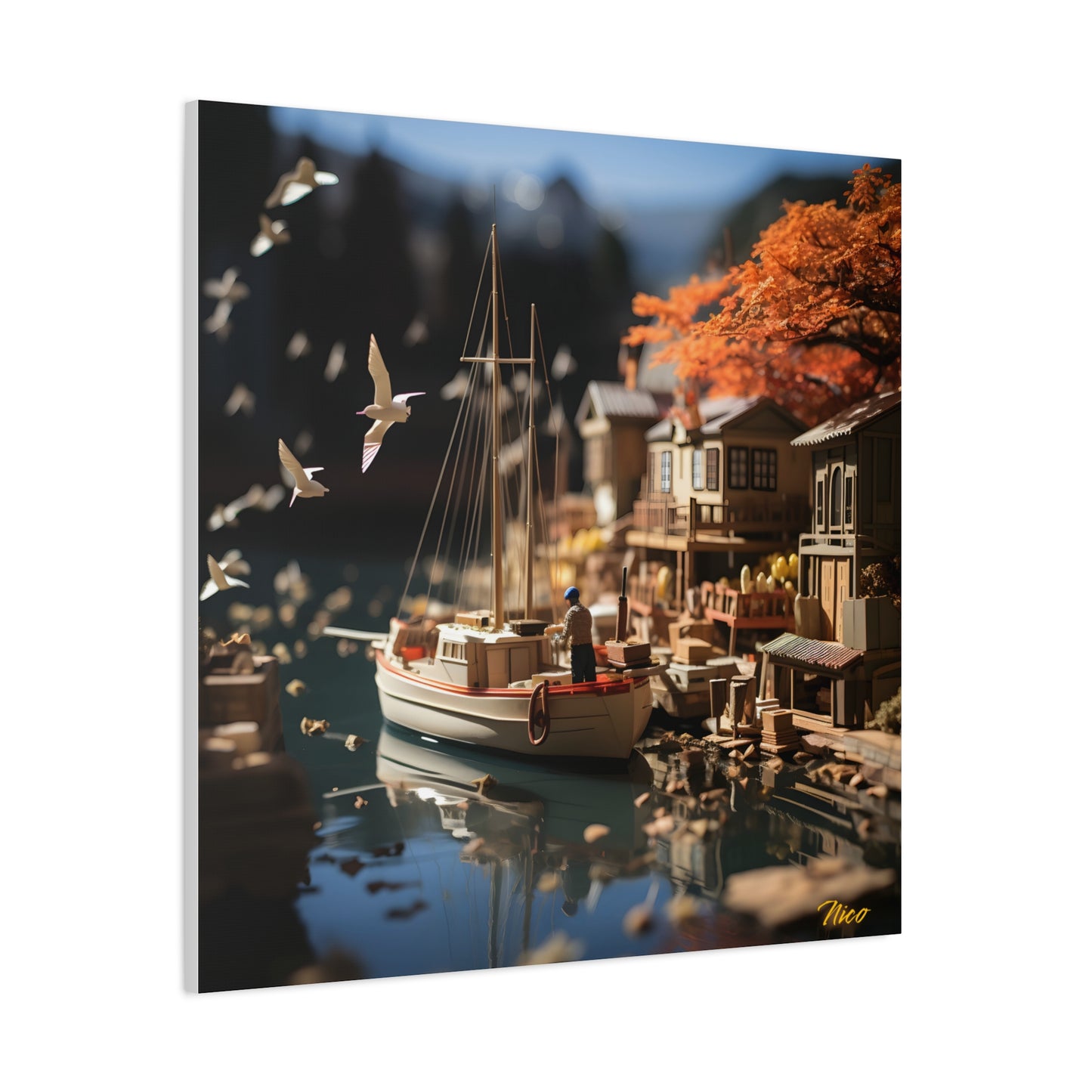 On The Docks By The Bay Series Print #1 - Streched Matte Canvas Print, 1.25" Thick