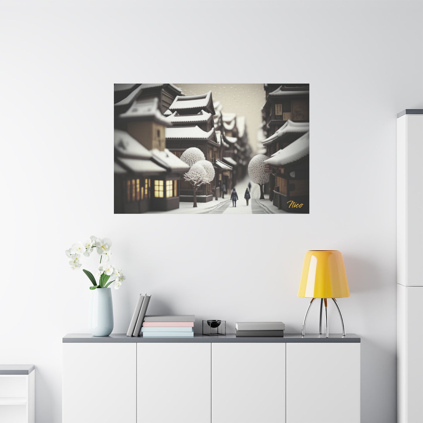 I Wish It Would Snow Series Print #7 - Streched Matte Extended Canvas Print, 1.25" Thick