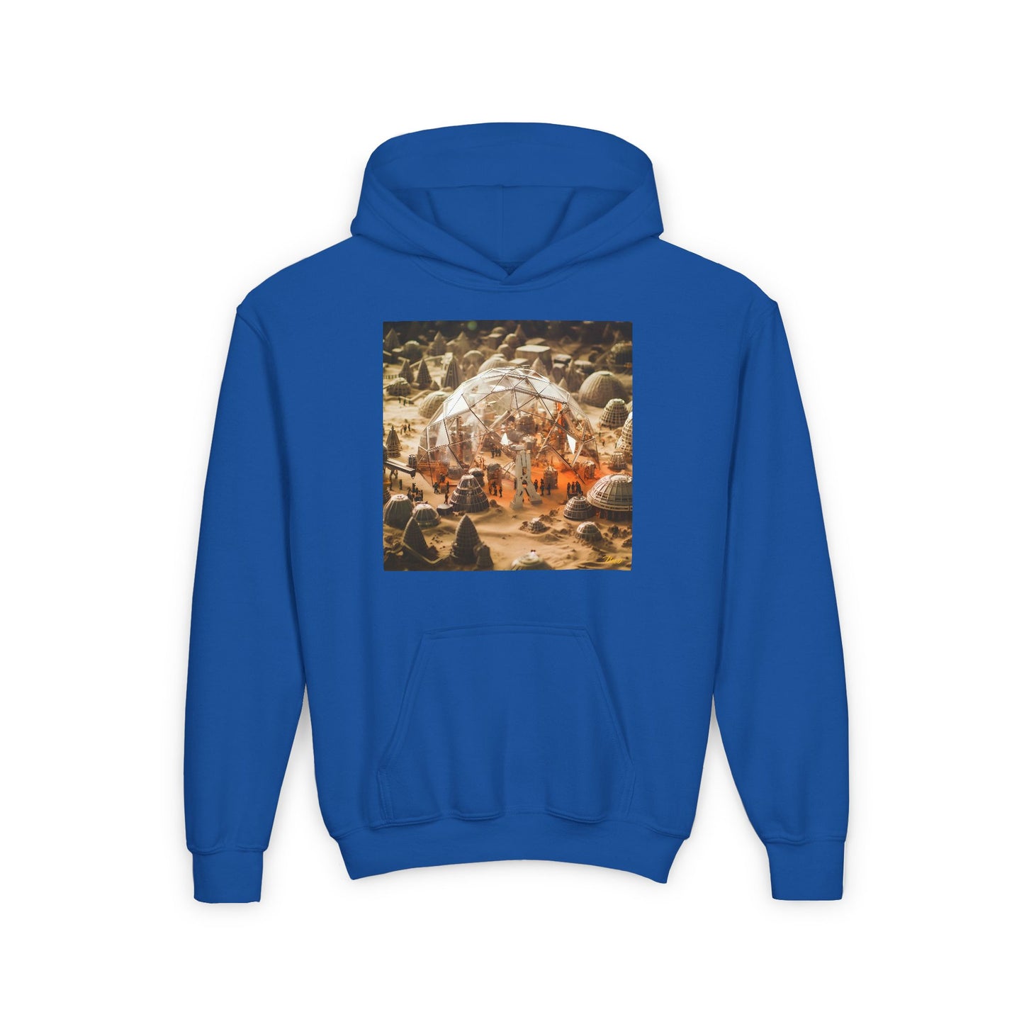 Elons' Dream Series Print #9 Youth Heavy Blend Hooded Sweatshirt