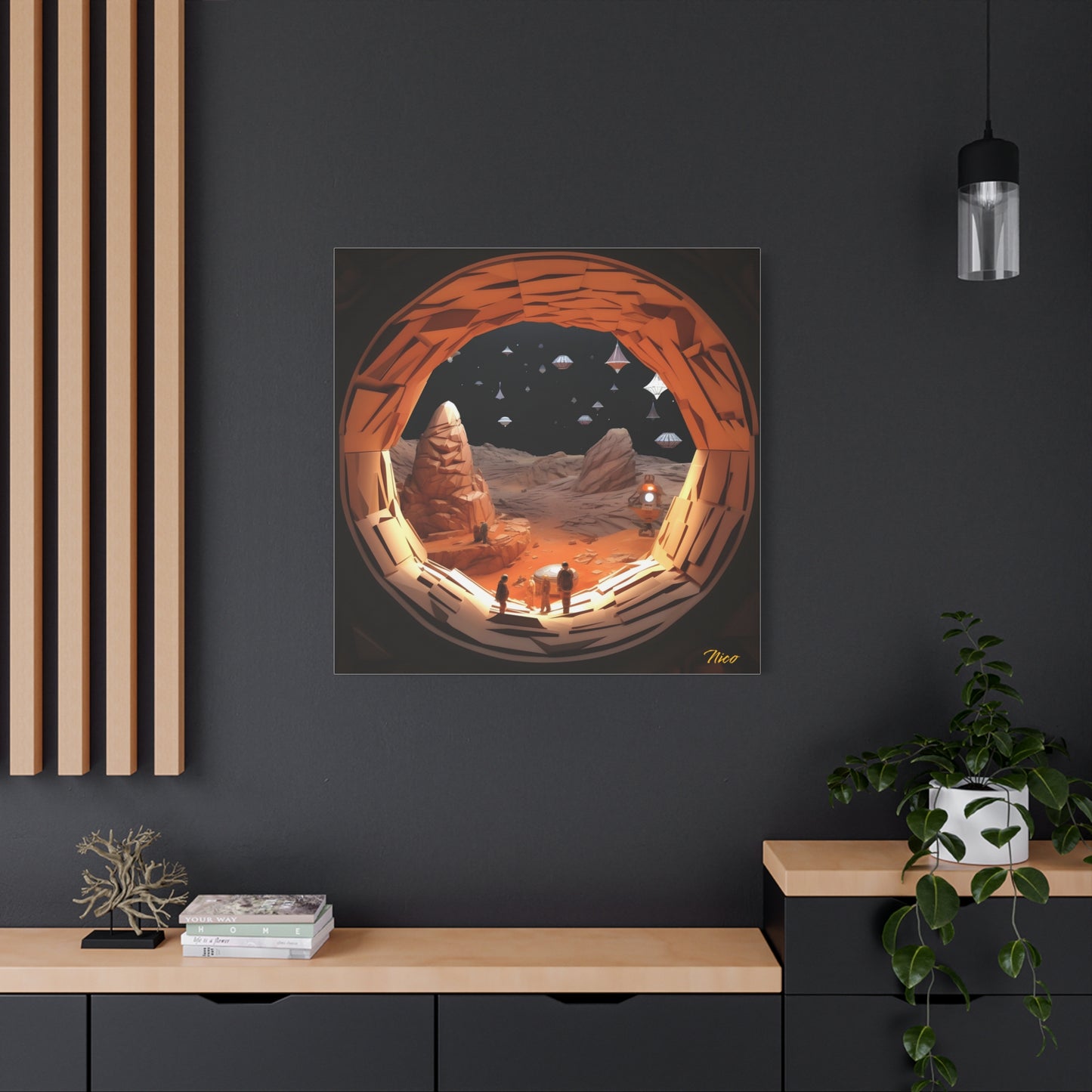 Elons' Dream Series Print #4 - Streched Matte Canvas Print, 1.25" Thick