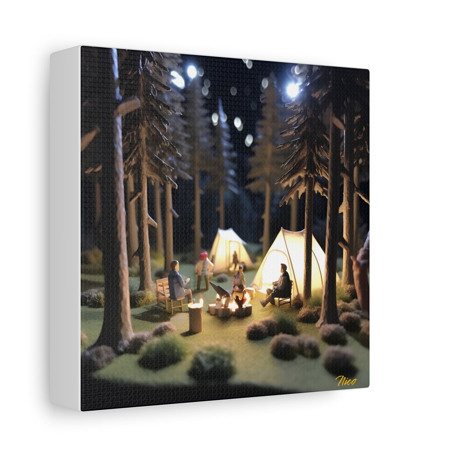 Under The Starry Skies Series Print #7 - Streched Matte Canvas Print, 1.25" Thick