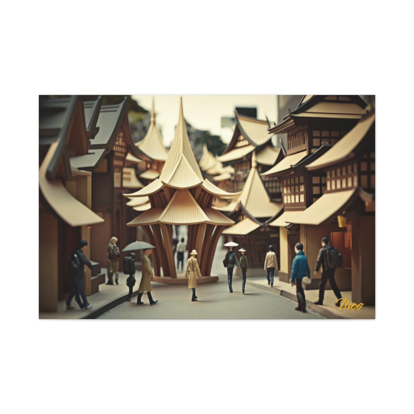 Via The Metropolis Series Print #4 - Streched Matte Canvas Extended Print