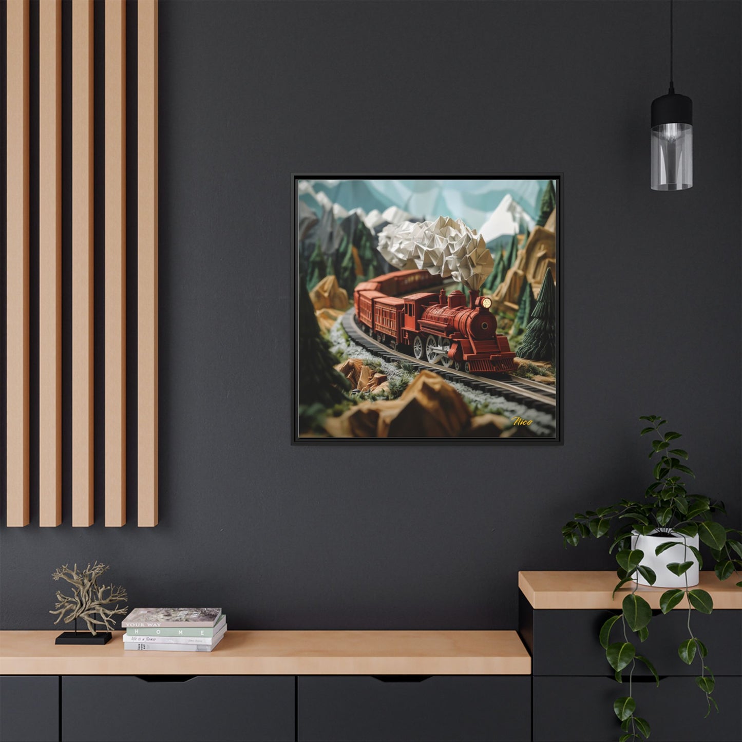 Orient Express Series Print #3 - Black Framed Canvas Print