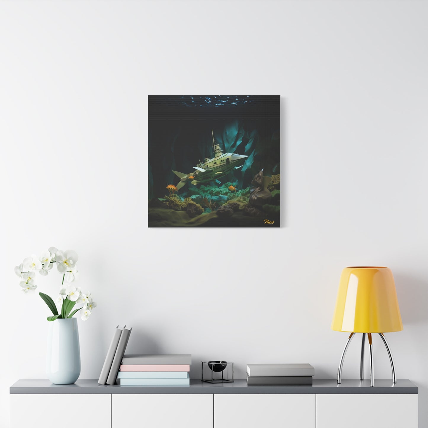 20,000 Leagues Under The Sea Series Print #8 - Streched Matte Canvas Print, 1.25" Thick