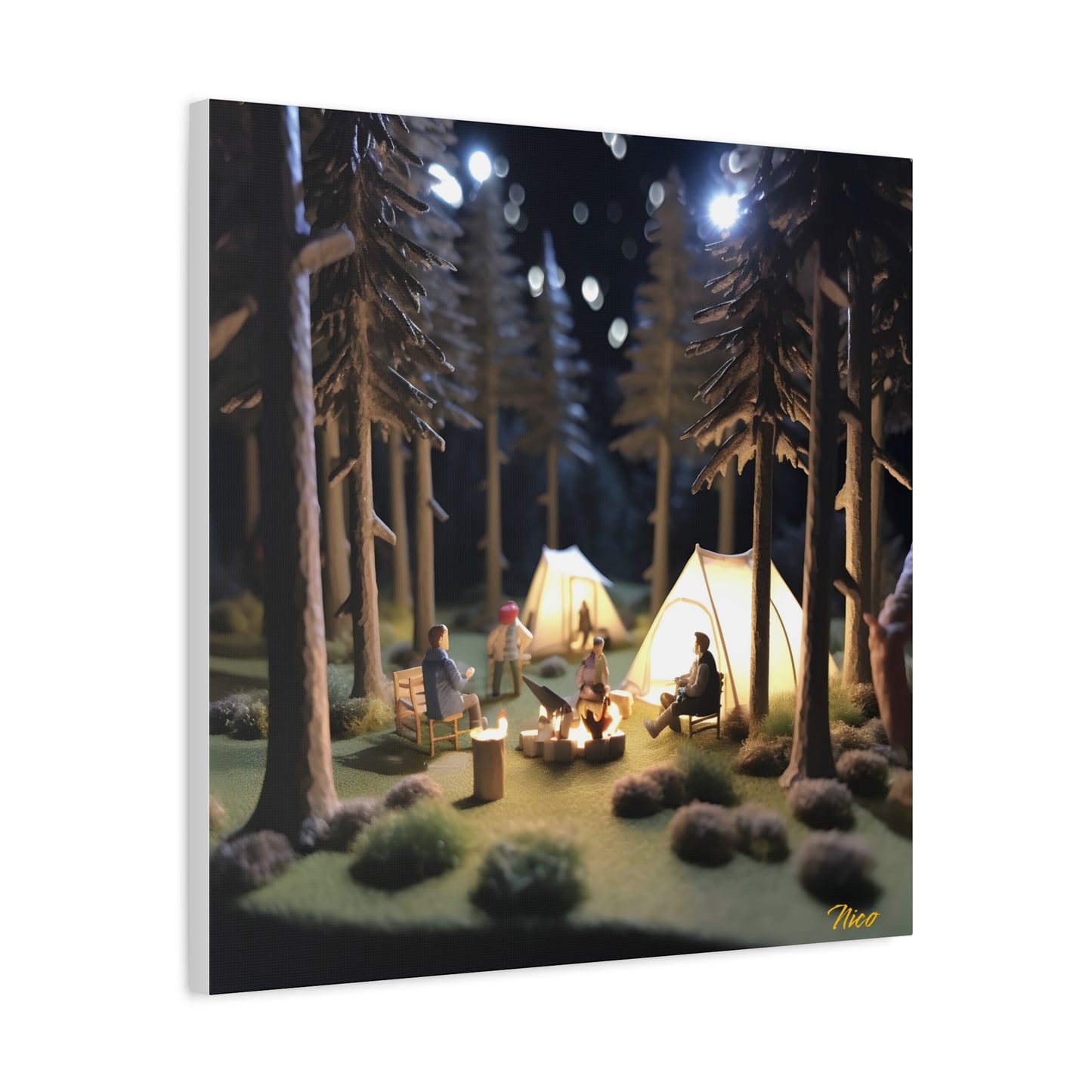 Under The Starry Skies Series Print #7 - Streched Matte Canvas Print, 1.25" Thick
