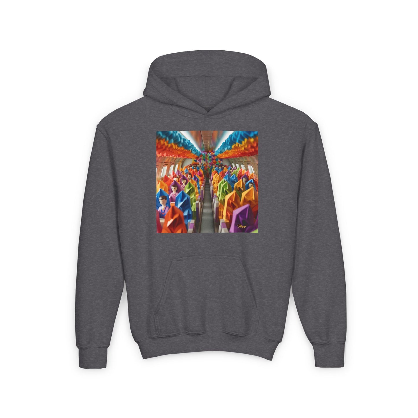 Frequent Flyer Miles Series Print #8 Youth Heavy Blend Hooded Sweatshirt