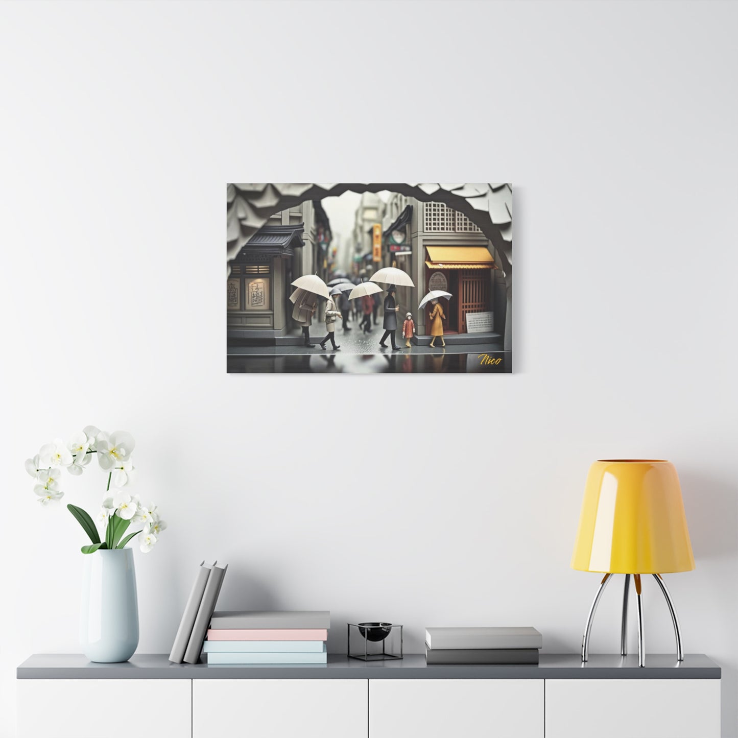Rainy Days And Mondays Series Print #1 - Streched Matte Extended Canvas Print, 1.25" Thick