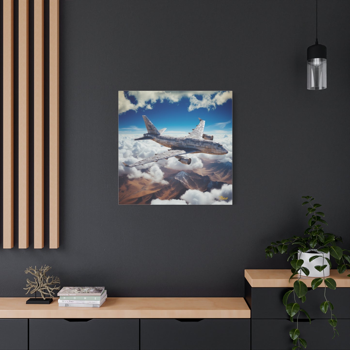 Frequent Flyer Miles Series Print #9 - Streched Matte Canvas Print, 1.25" Thick