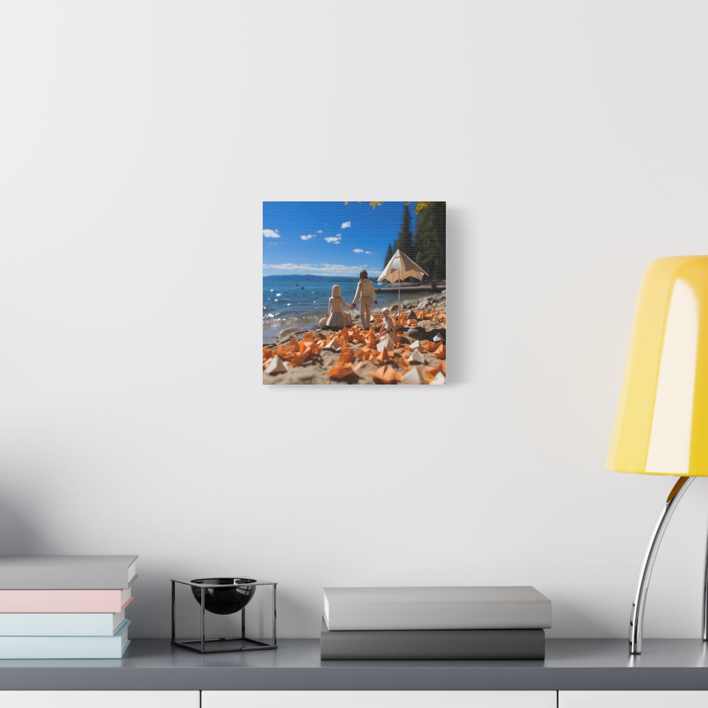 Atop The Mountain Lakeshore Series Print #5 - Streched Matte Canvas Print, 1.25" Thick
