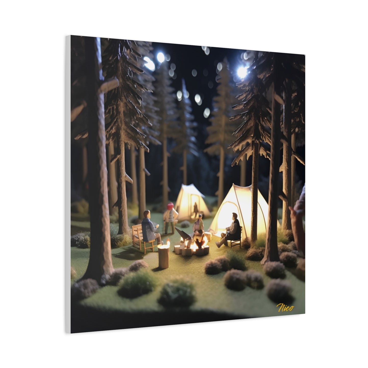 Under The Starry Skies Series Print #7 - Streched Matte Canvas Print, 1.25" Thick