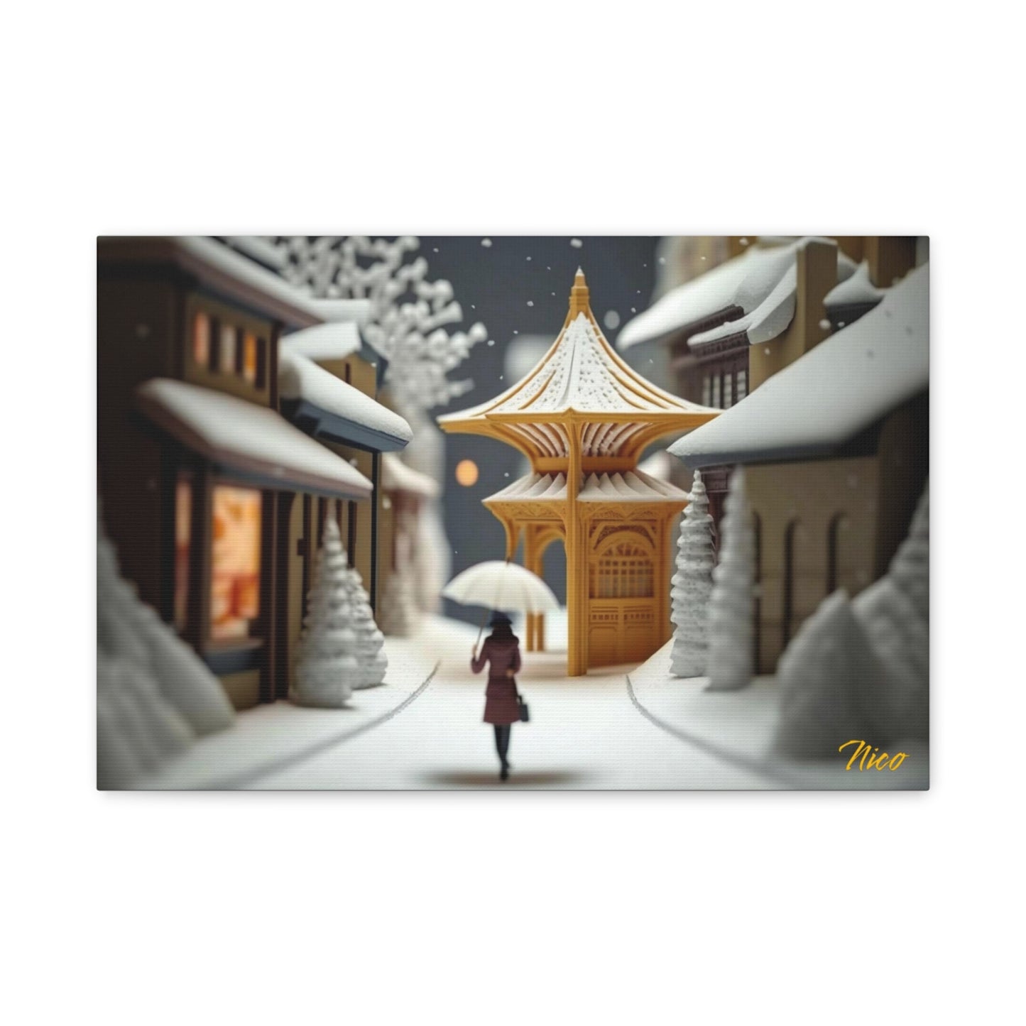 I Wish It Would Snow Series Print #5 - Streched Matte Extended Canvas Print, 1.25" Thick