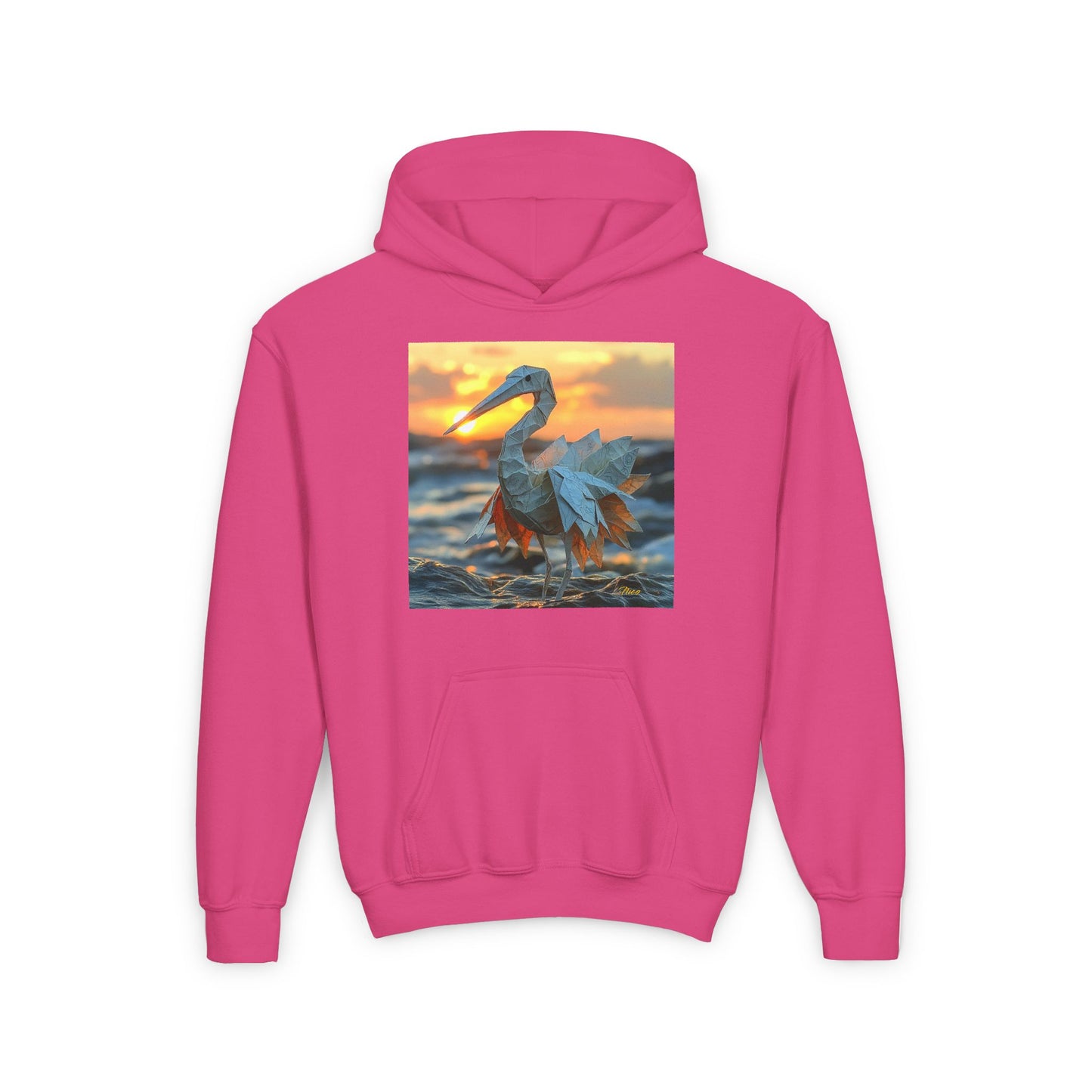 By The Seaside Series Print #1 Youth Heavy Blend Hooded Sweatshirt