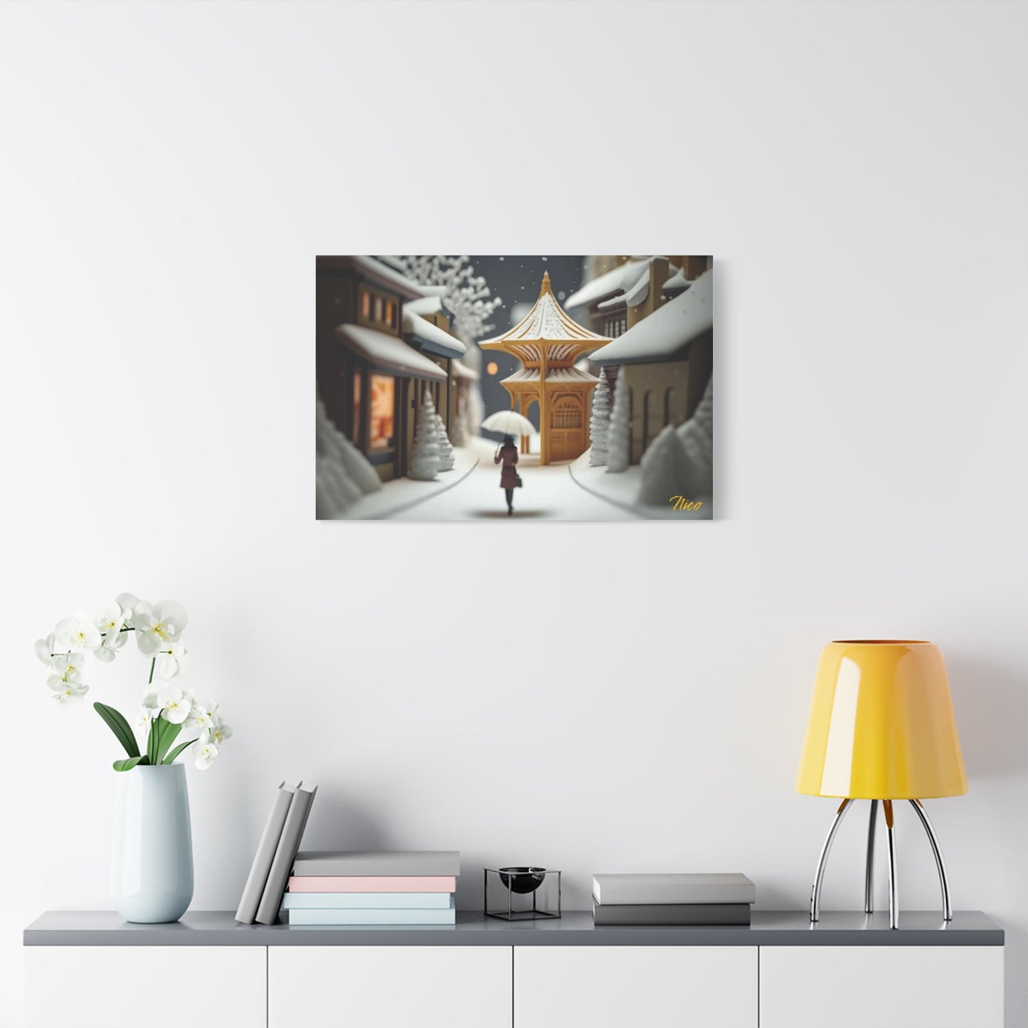 I Wish It Would Snow Series Print #5 - Streched Matte Extended Canvas Print, 1.25" Thick