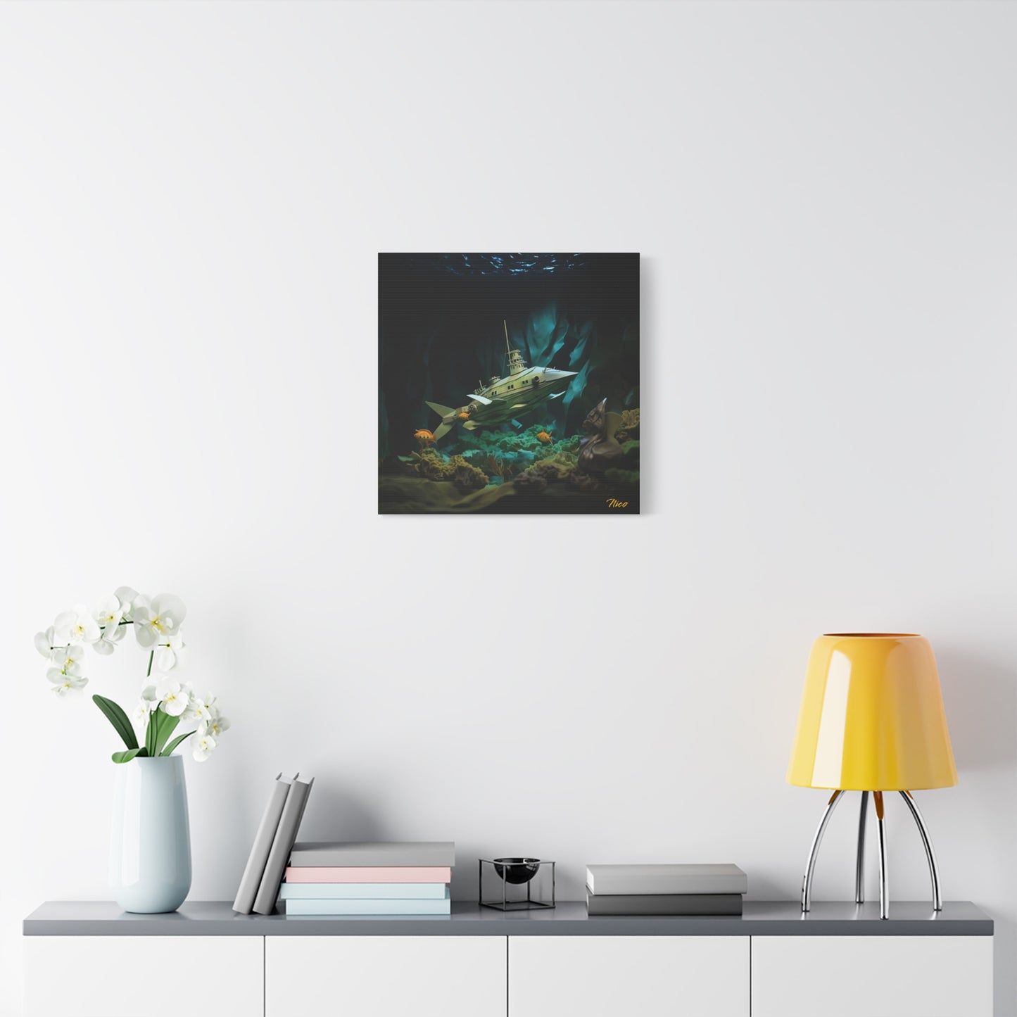 20,000 Leagues Under The Sea Series Print #8 - Streched Matte Canvas Print, 1.25" Thick