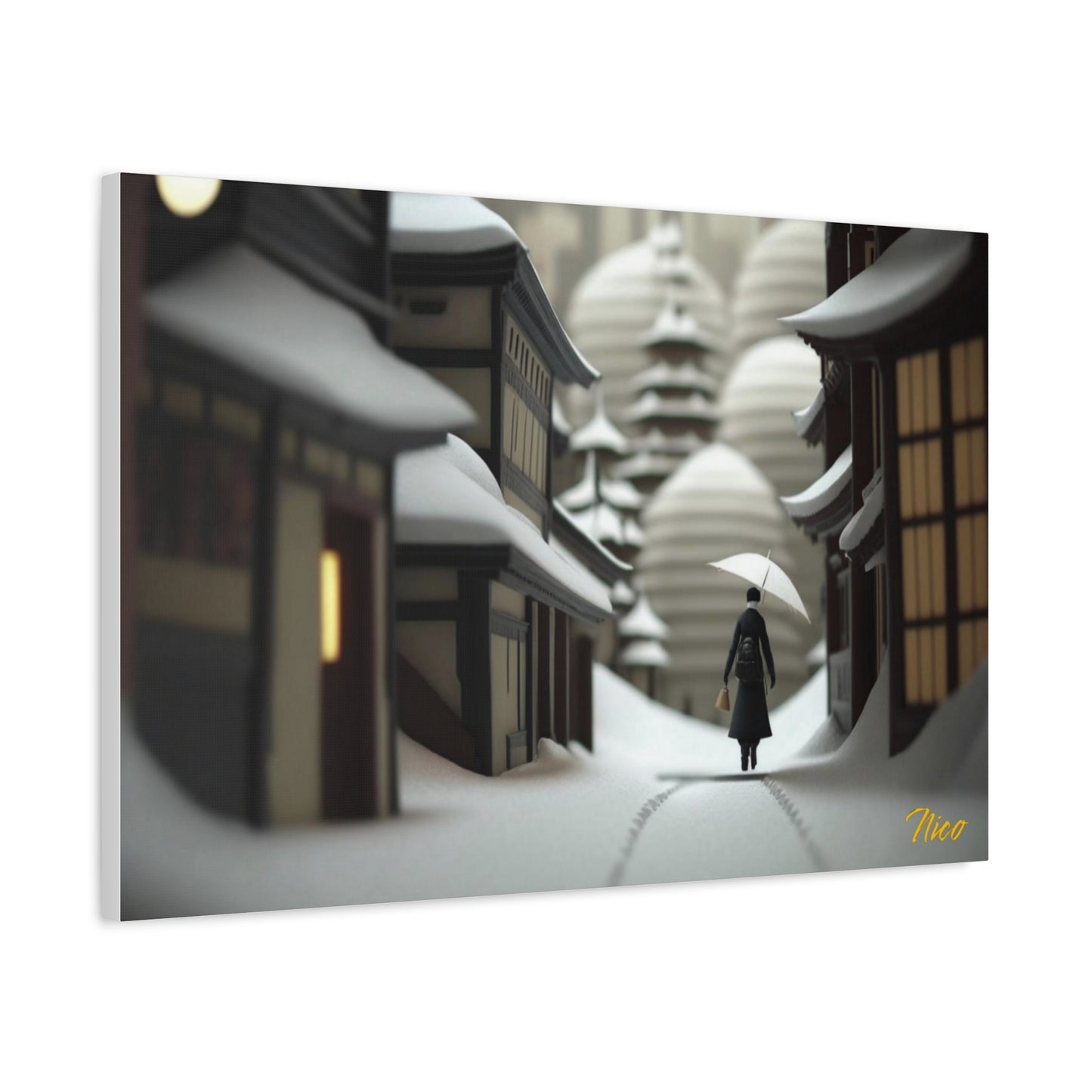 I Wish It Would Snow Series Print #4 - Streched Matte Extended Canvas Print, 1.25" Thick