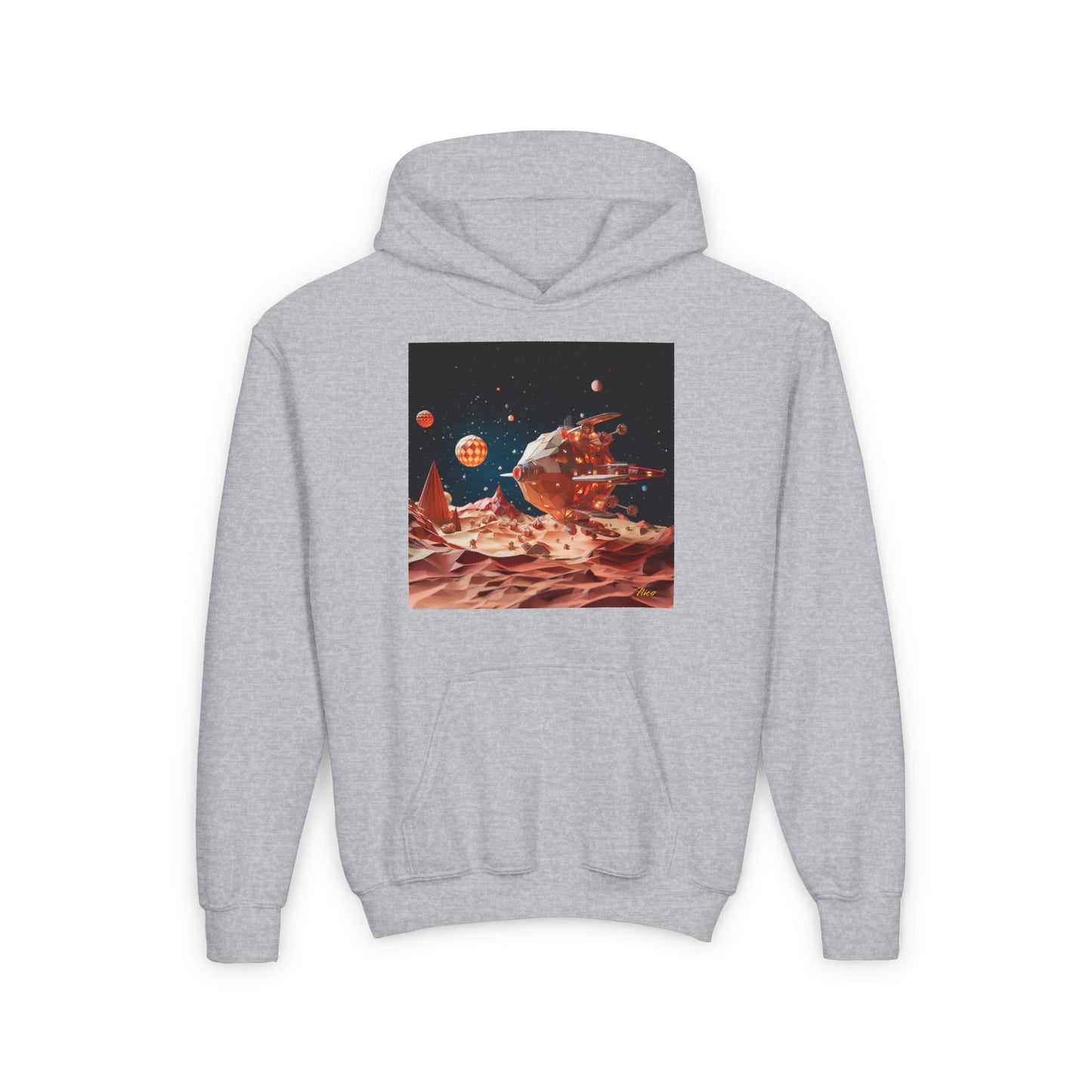 Elons' Dream Series Print #5 Youth Heavy Blend Hooded Sweatshirt